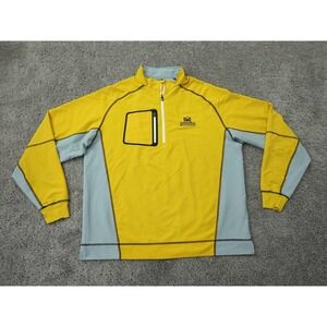 Tapawingo National Golf‎ Club Pullover Mens Large 3/4 Zip FootJoy Yellow Gray